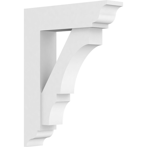 Ekena Millwork Standard Balboa Architectural Grade PVC Bracket With Traditional Ends, 3"W x 14"D x 18"H BKTP03X14X18BOA01 - main